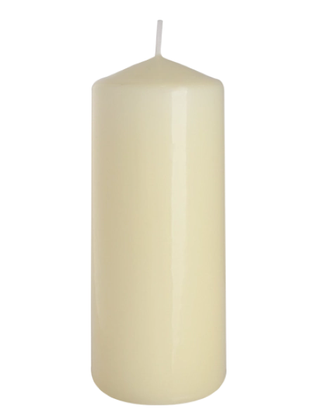 Candela inodore 6 x 15 cm avorio