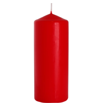 Candela inodore 6 x 15 cm rosso