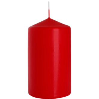 Candela inodore 7 x 12 cm rosso