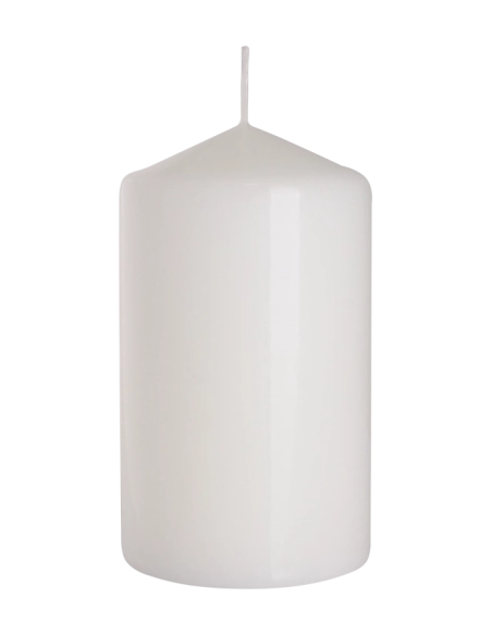 Candela inodore 7 x 12 cm bianco