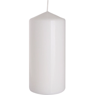 Candela inodore 7 x 15 cm bianco