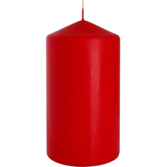 Candela inodore 8 x 15 cm rosso