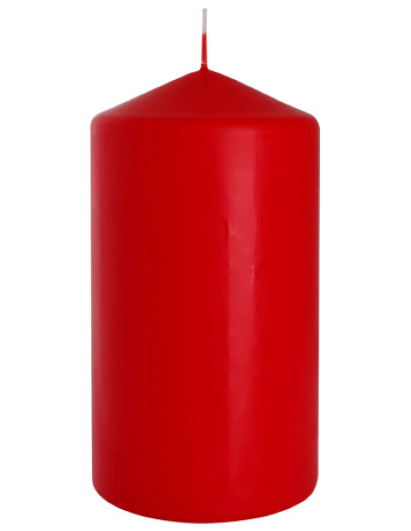 Candela inodore 8 x 15 cm rosso