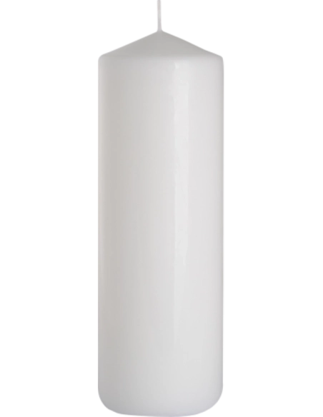 Candela inodore 8 x 25 cm bianco