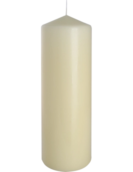 Candela inodore 8 x 25 cm avorio