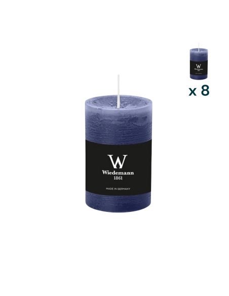 Candela marble Wiedemann S blu scuro - CONF. RISPARMIO 8 PEZZI