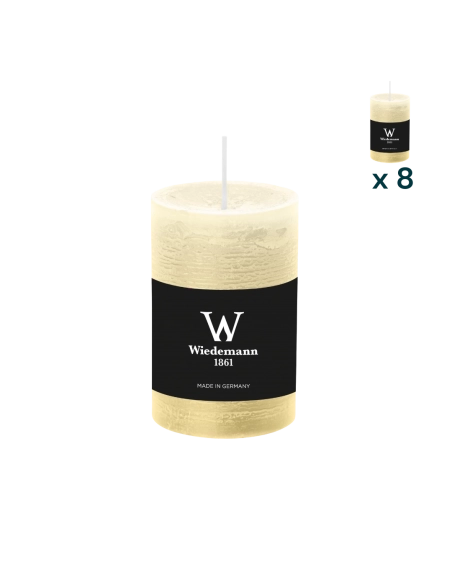 Candela marble Wiedemann S biscotto - CONF. RISPARMIO 8 PEZZI