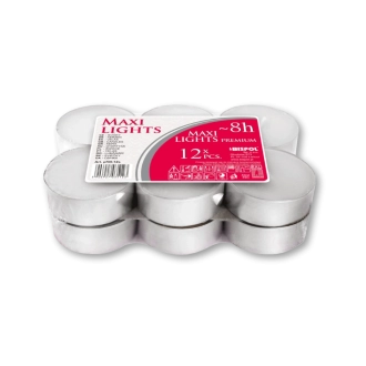 Maxi tealights h. 22mm (confezione da 12 pezzi)