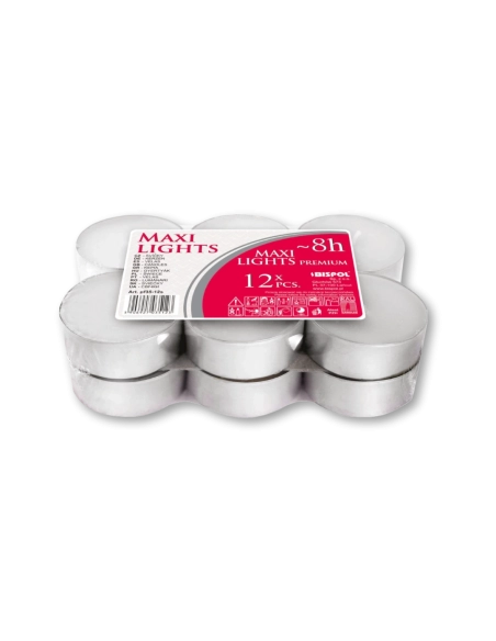Maxi tealights h. 22mm (confezione da 12 pezzi)