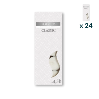 Tealights h 15,5 mm - PACCO RISPARMIO 24 CONFEZIONI (10 pezzi a confezione)