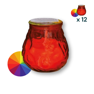 Candele decorative in vetro - CONF. 9 PEZZI ASSORTITI