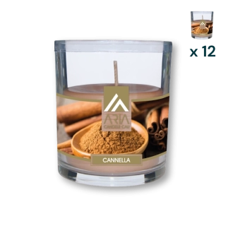 Candela Aria in vetro Cannella - CONF. RISPARMIO 12 PZ