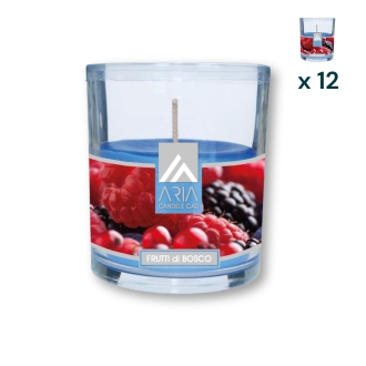 Candela Aria in vetro Frutti di bosco - CONF. RISPARMIO 12 PZ