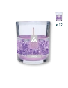 Candela Aria in vetro Lavanda - CONF. RISPARMIO 12 PZ