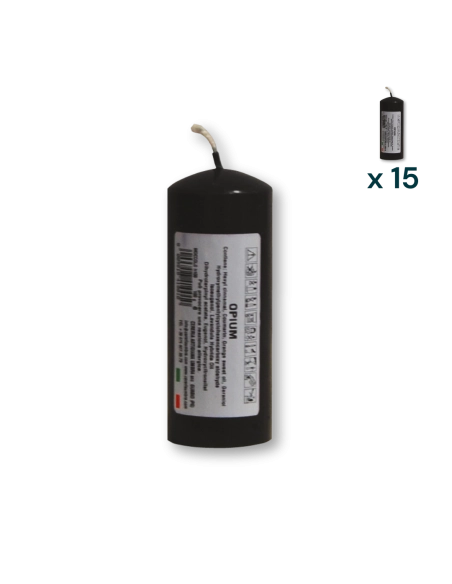 Candela profumata colorata 4 x 10 cm oppio - CONF. RISPARMIO 15 PEZZI