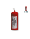 Candela profumata colorata 4 x 10 cm fragola - CONF. RISPARMIO 15 PEZZI