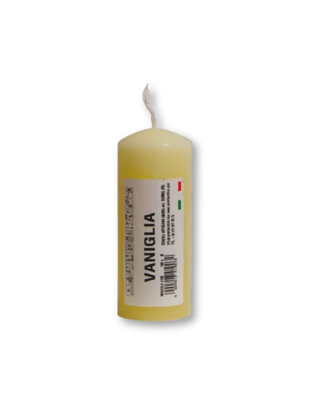 Candela profumata colorata 4 x 10 cm vaniglia