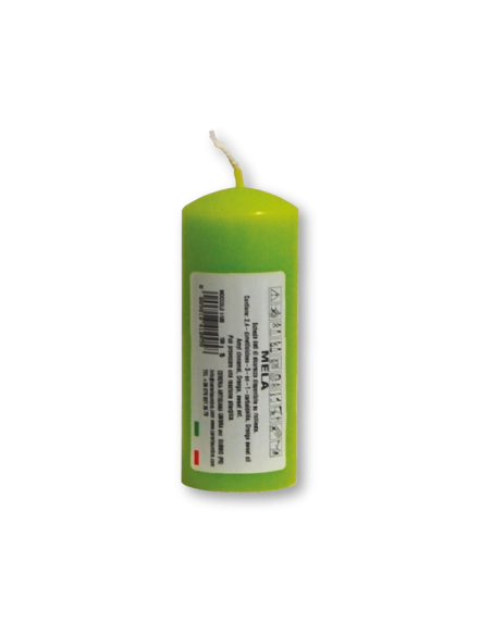 Candela profumata colorata 4 x 10 cm mela