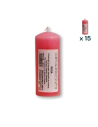 Candela profumata colorata 4 x 10 cm rosa - CONF. RISPARMIO 15 PEZZI