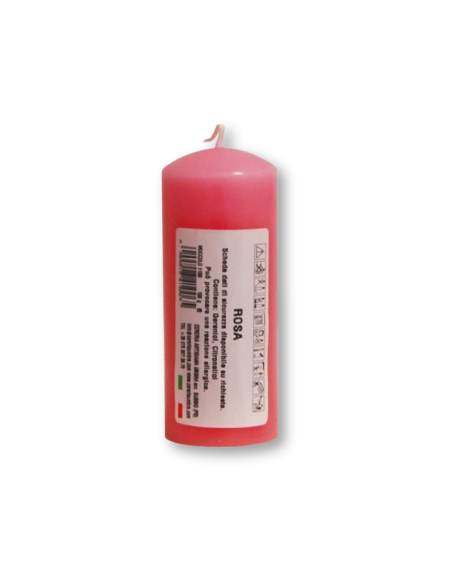 Candela profumata colorata 4 x 10 cm rosa