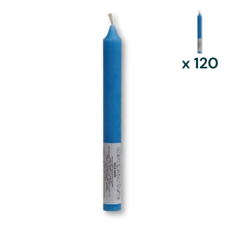 Candela verticale profumata colorata 2,1 x 20 cm oceano - CONF. RISPARMIO 120 PEZZI