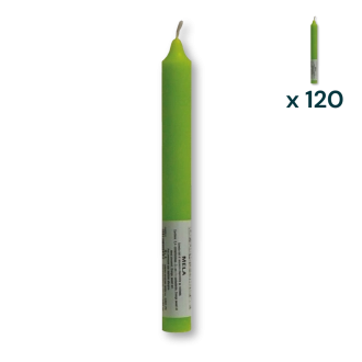 Candela verticale profumata colorata 2,1 x 20 cm mela - CONF. RISPARMIO 120 PEZZI