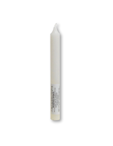 Candela verticale profumata colorata 2,1 x 20 cm muschio bianco