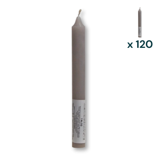 Candela verticale profumata colorata 2,1 x 20 cm talco - CONF. RISPARMIO 120 PEZZI