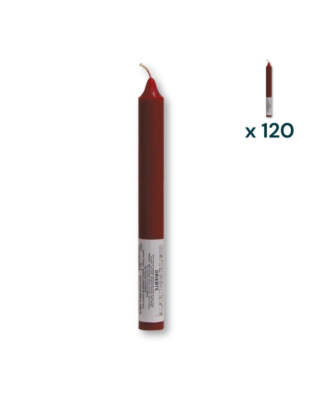 Candela verticale profumata colorata 2,1 x 20 cm oriente - CONF. RISPARMIO 120 PEZZI
