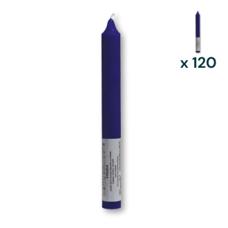 Candela verticale profumata colorata 2,1 x 20 cm fresia - CONF. RISPARMIO 120 PEZZI