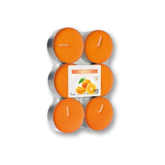 Maxi tealights profumate arancia (confezione 6 pezzi)