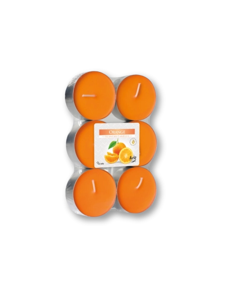 Maxi tealights profumate arancia (confezione 6 pezzi)