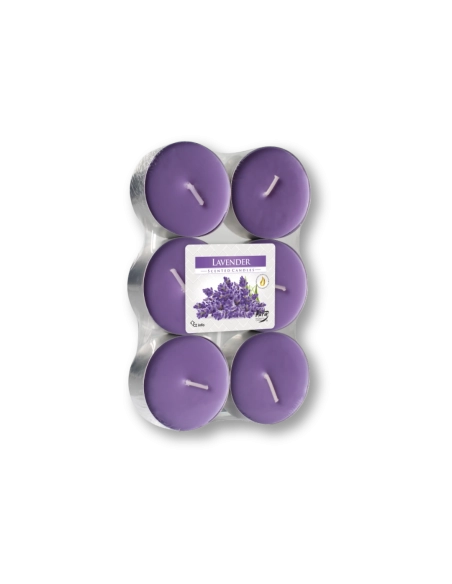 Maxi tealights profumate lavanda (confezione 6 pezzi)