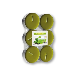 Maxi tealights profumate tè verde (confezione 6 pezzi)