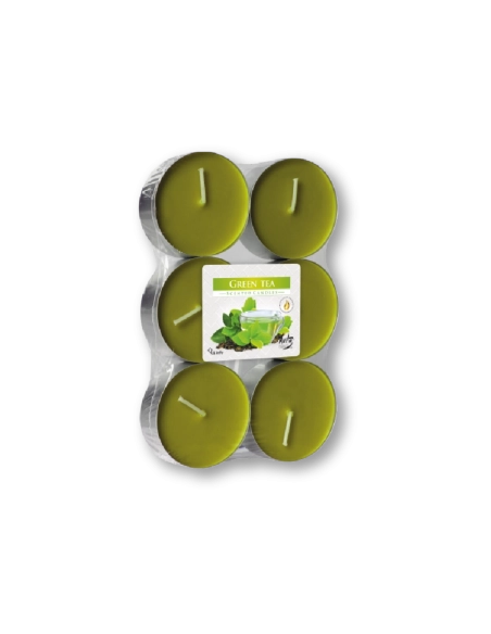 Maxi tealights profumate tè verde (confezione 6 pezzi)