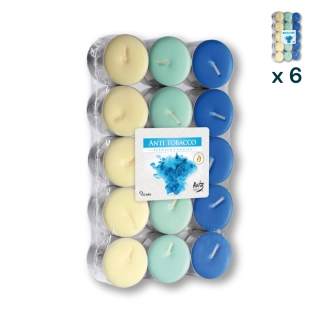 Tealights profumate mangia fumo - PACCO RISPARMIO 6 CONFEZIONI (30 pezzi a confezione)