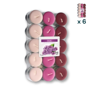 Tealights profumate lillà - PACCO RISPARMIO 6 CONFEZIONI (30 pezzi a confezione)