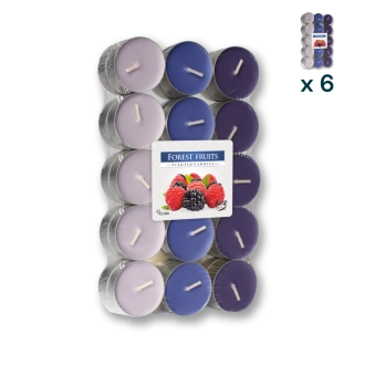 Tealights profumate frutti di bosco - PACCO RISPARMIO 6 CONFEZIONI (30 pezzi a confezione)