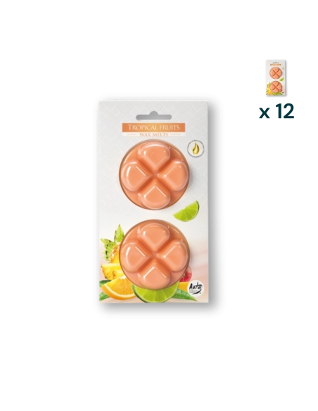 Cera profumata frutti tropicali - PACCO RISPARMIO 12 CONFEZIONI (2 pezzi a confezione)