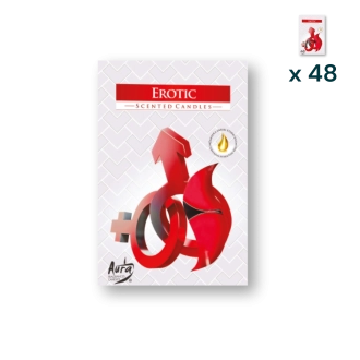 Tealights profumate erotic - PACCO RISPARMIO 48 CONFEZIONI (6 pezzi a confezione)