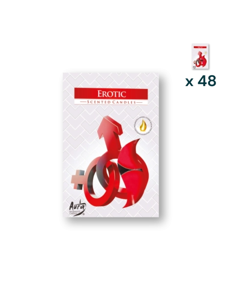Tealights profumate erotic - PACCO RISPARMIO 48 CONFEZIONI (6 pezzi a confezione)