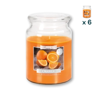 Candela profumata grande con coperchio all’arancia - CONF. RISPARMIO 6 PEZZI