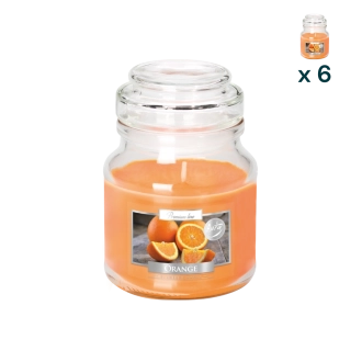 Candela profumata con coperchio all’arancia - CONF. RISPARMIO 6 PEZZI