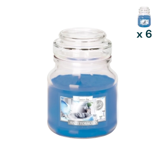 Candela profumata con coperchio mangia fumo - CONF. RISPARMIO 6 PEZZI
