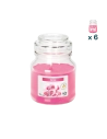 Candela profumata con coperchio alla rosa - CONF. RISPARMIO 6 PEZZI