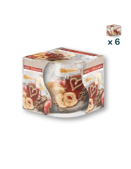 Candela profumata Sleever Apple-Cinnamon - CONF. RISPARMIO 6 PEZZI