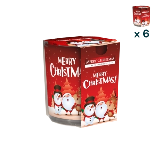 Candela profumata Sleever Merry Christmas - CONF. RISPARMIO 6 PEZZI