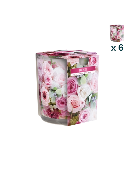 Candela profumata Sleever Rose - CONF. RISPARMIO 6 PEZZI