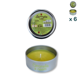 Z-Light fiaccola lattina da esterno citronella e neem - CONF. RISPARMIO 6 PZ