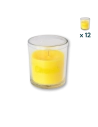Candela in vetro da interno citronella - CONF. RISPARMIO 12 PZ